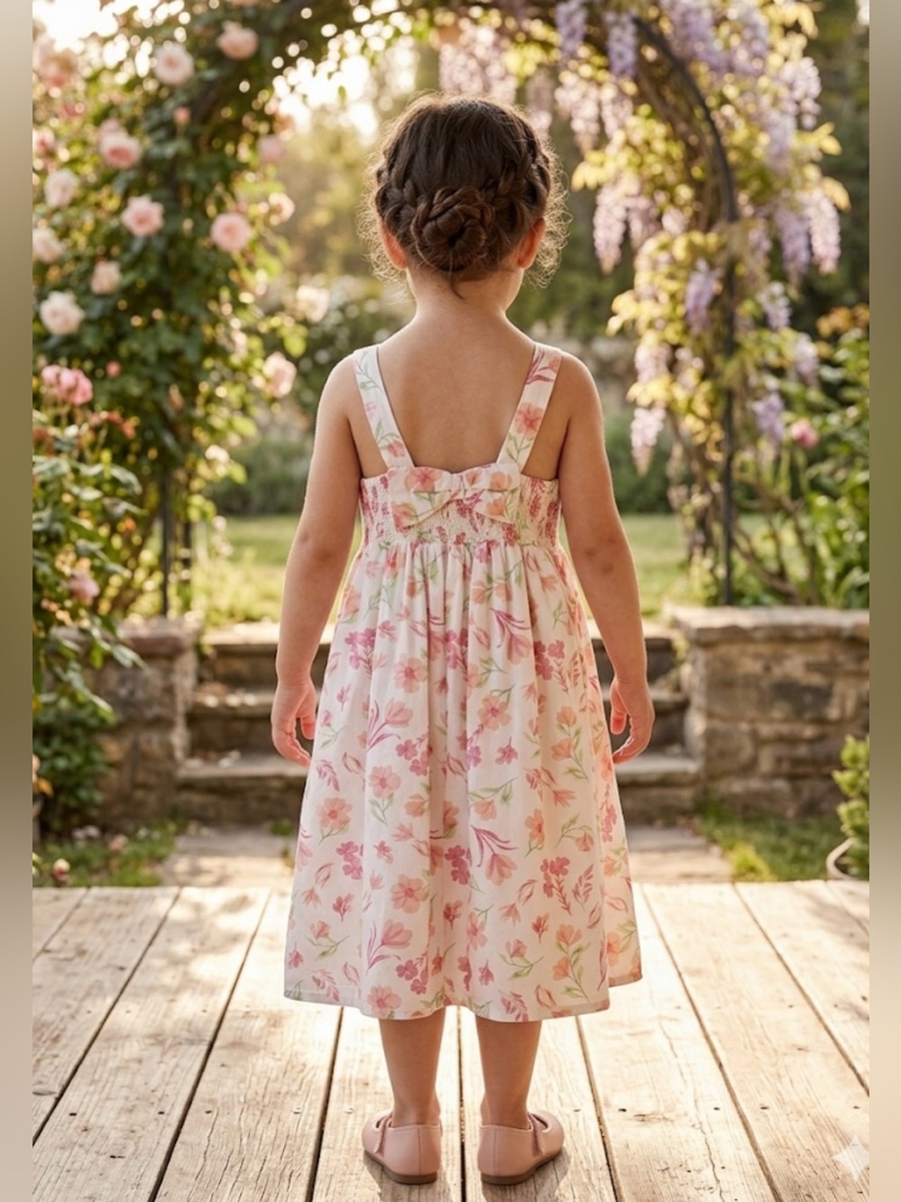 cupcakes & cashmere Pink Floral Tie-Back Sundress